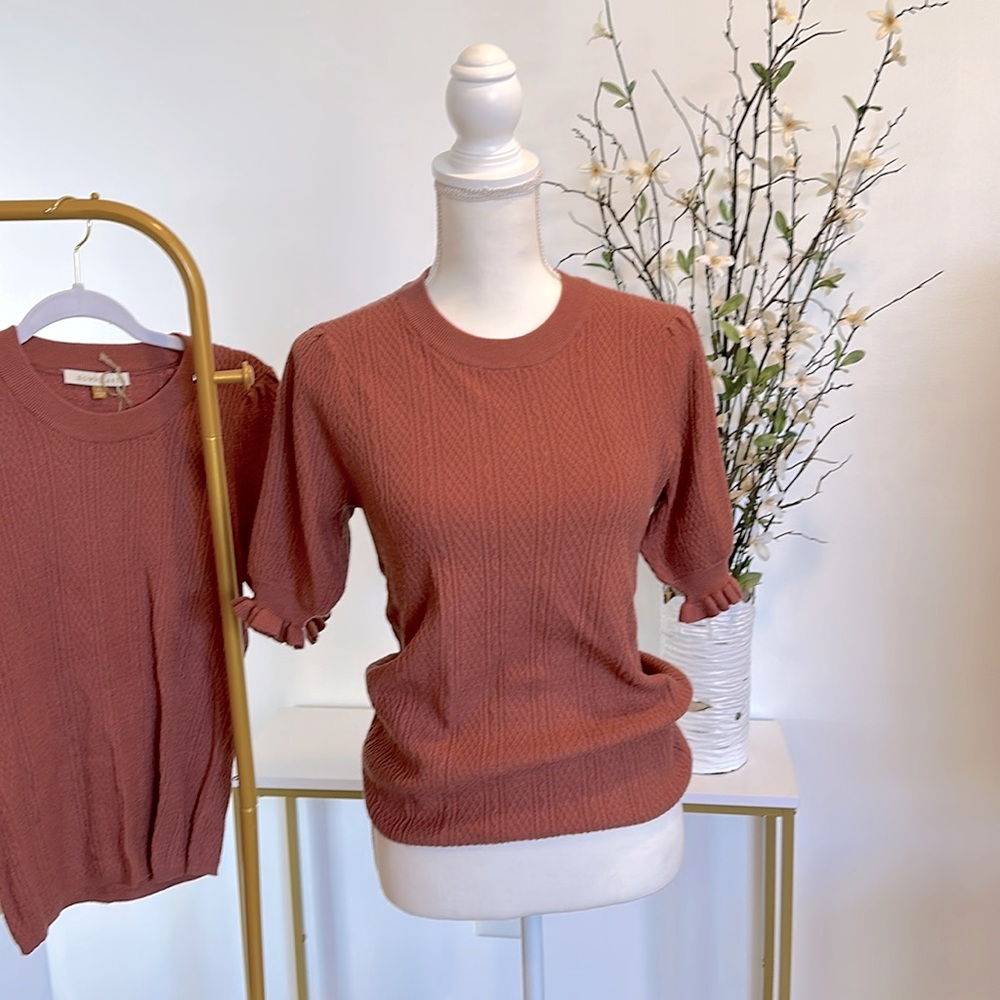 Lightweight short sleeve sweater